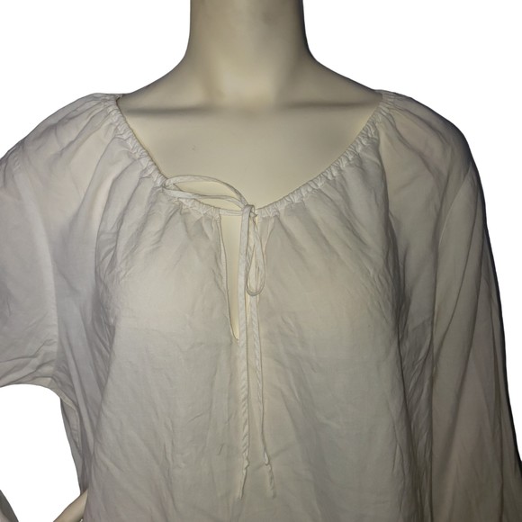 CACIQUE White Cotton Nightshirt Size 14/16 - Picture 3 of 6